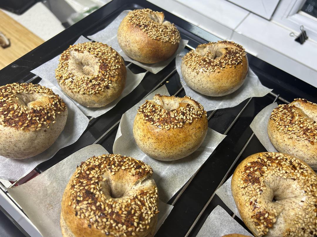 🥯全麦麻辣香肠贝果｜快手易做｜无需手套膜｜无需长时间发酵