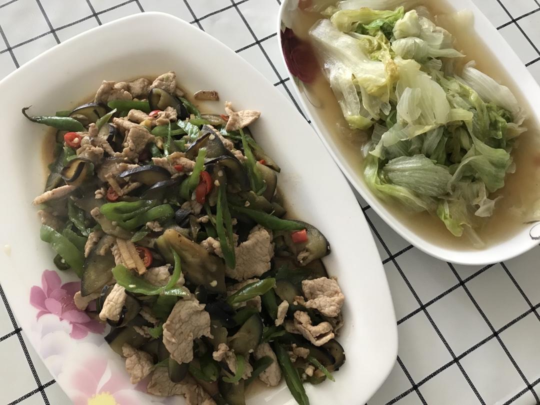 青椒茄子丝
