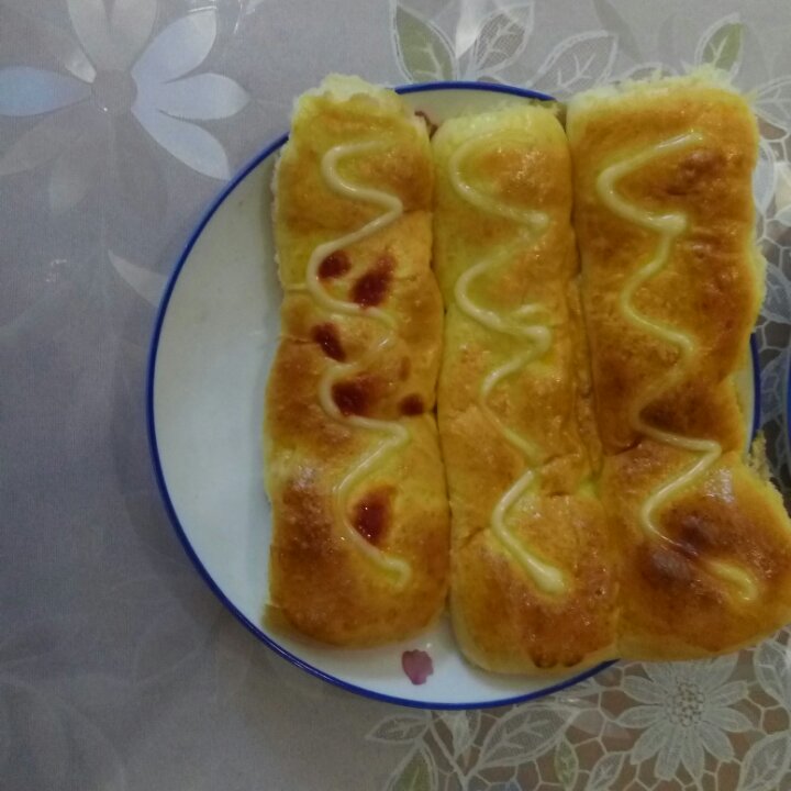 火腿肠早餐面包（一次发酵法）