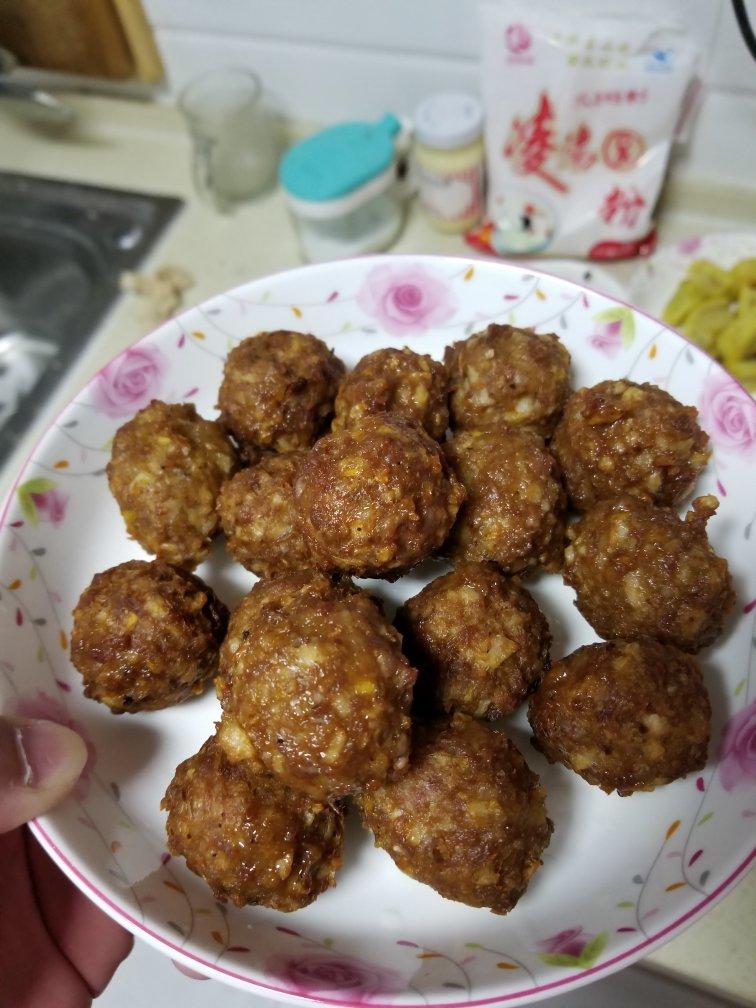 炸莲藕猪肉丸子-年味