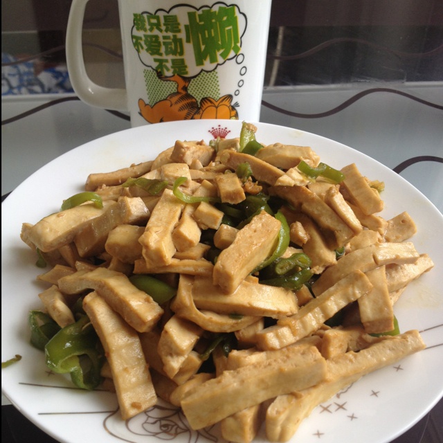 青椒炒豆腐干
