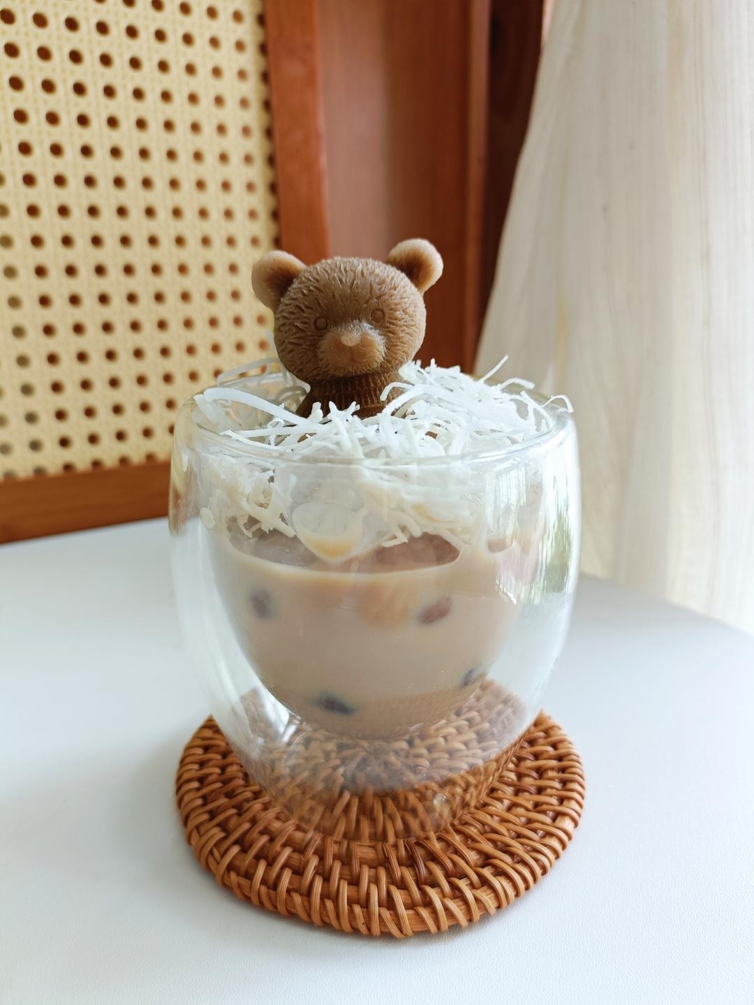 生椰拿铁~小熊泡澡！