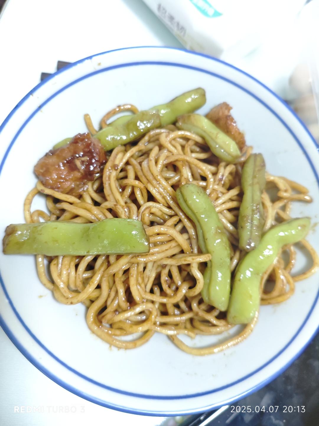 地道老北京扁豆焖面 豆角焖面 太好吃小心吃撑哦