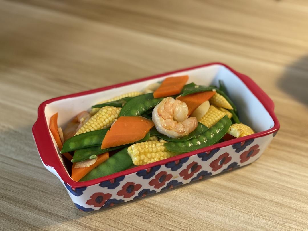好吃不胖，缤纷玉米笋炒时蔬