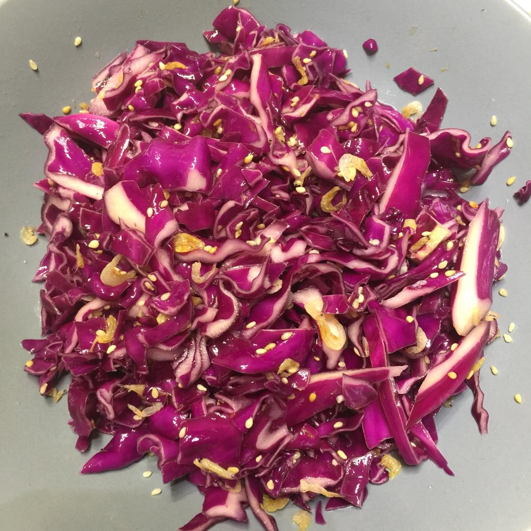 超开胃凉拌紫甘蓝