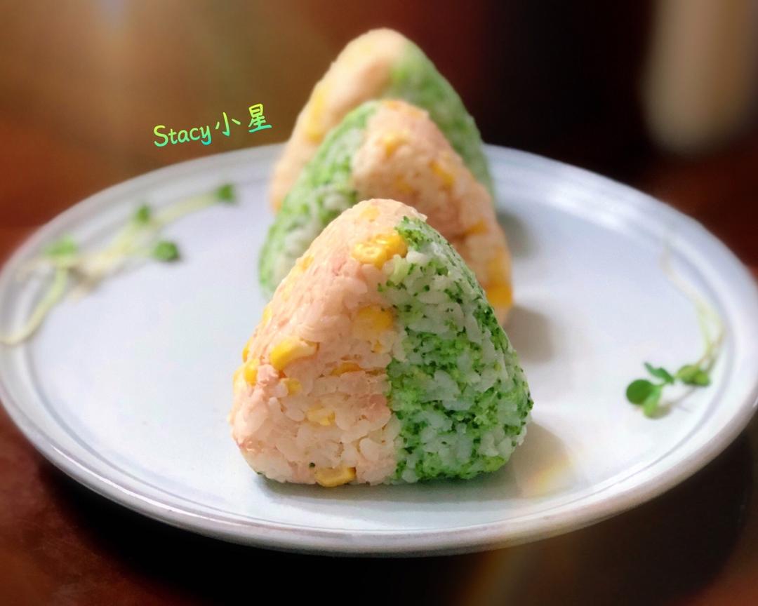 双拼三角饭团的做法