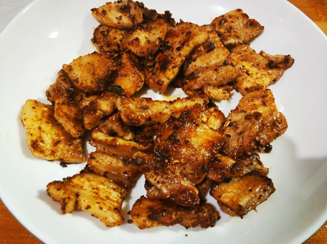 简易孜然五花肉(不粘锅版)