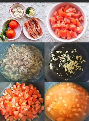 酸爽开胃，鲜汤味美的番茄肥牛豆腐汤的做法 步骤2