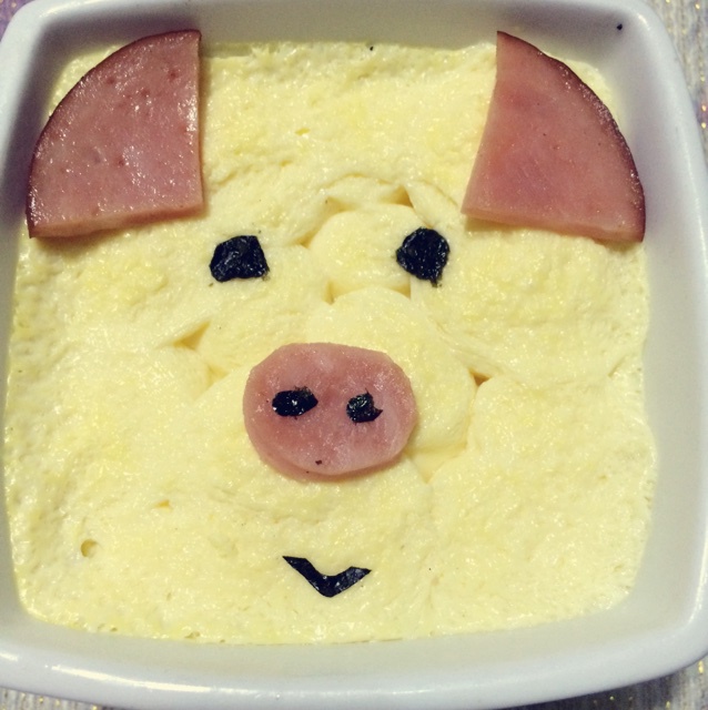 创意蒸蛋 小猪蛋羹