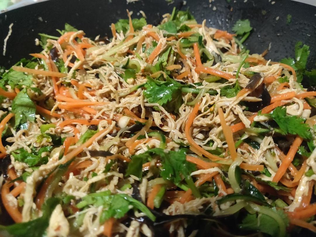 减脂健身｜凉拌手撕鸡丝（香辣&麻油版）