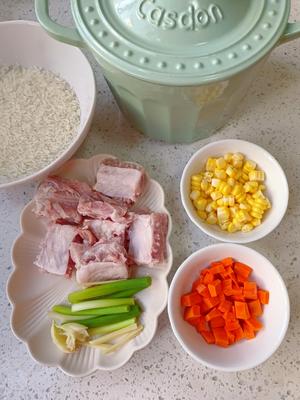 珐琅锅海鲜粥丨排骨蔬菜焖饭的做法 步骤10