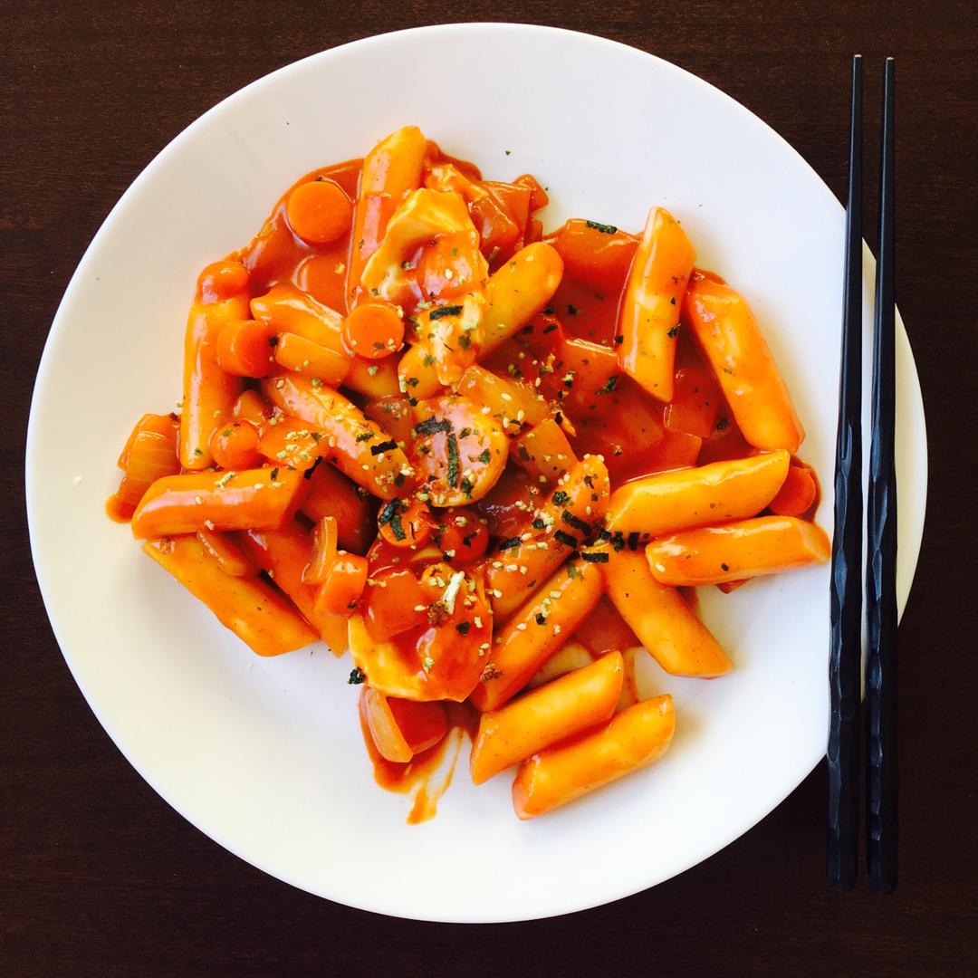 韩式辣炒年糕（or网红芝士套路之芝心年糕）