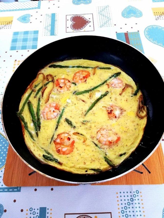 芦笋虾仁早餐蛋饼