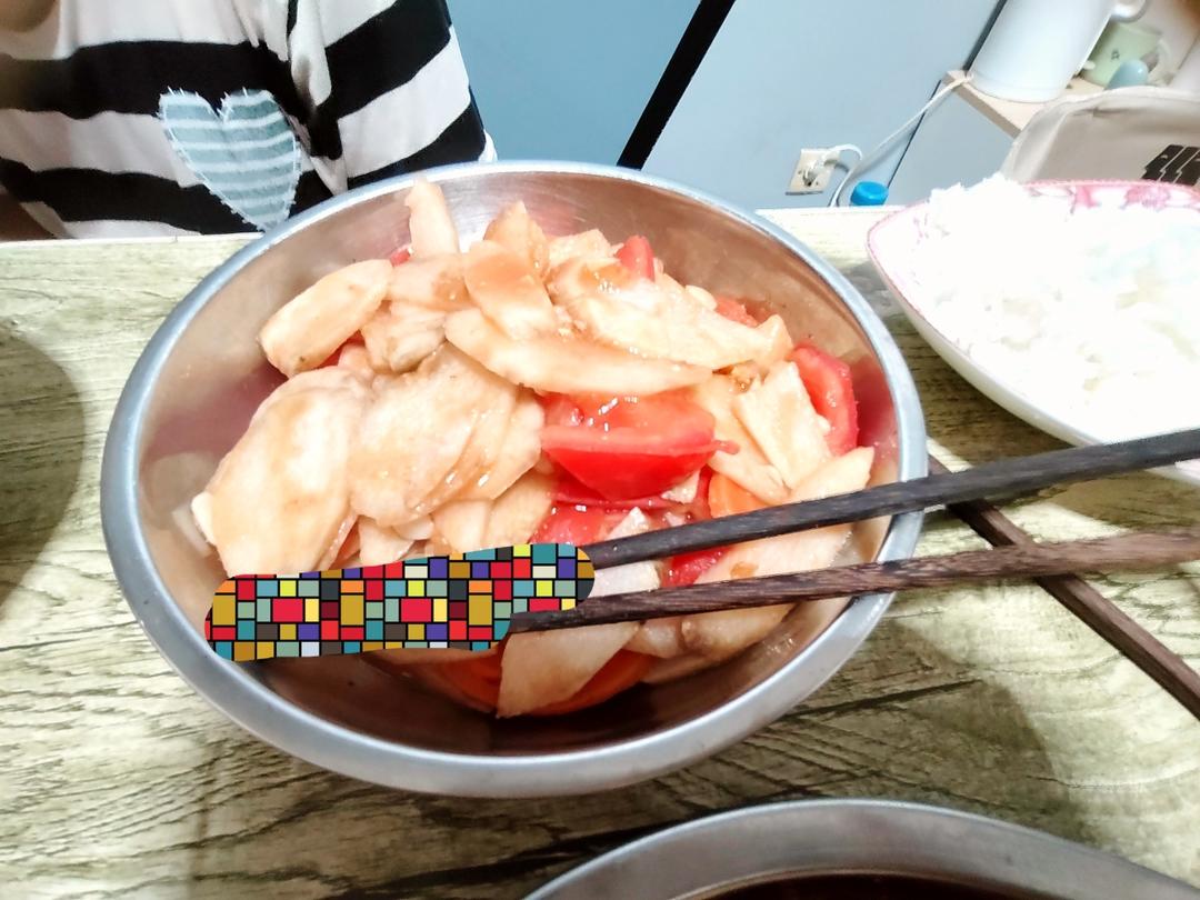 西红柿炒山药