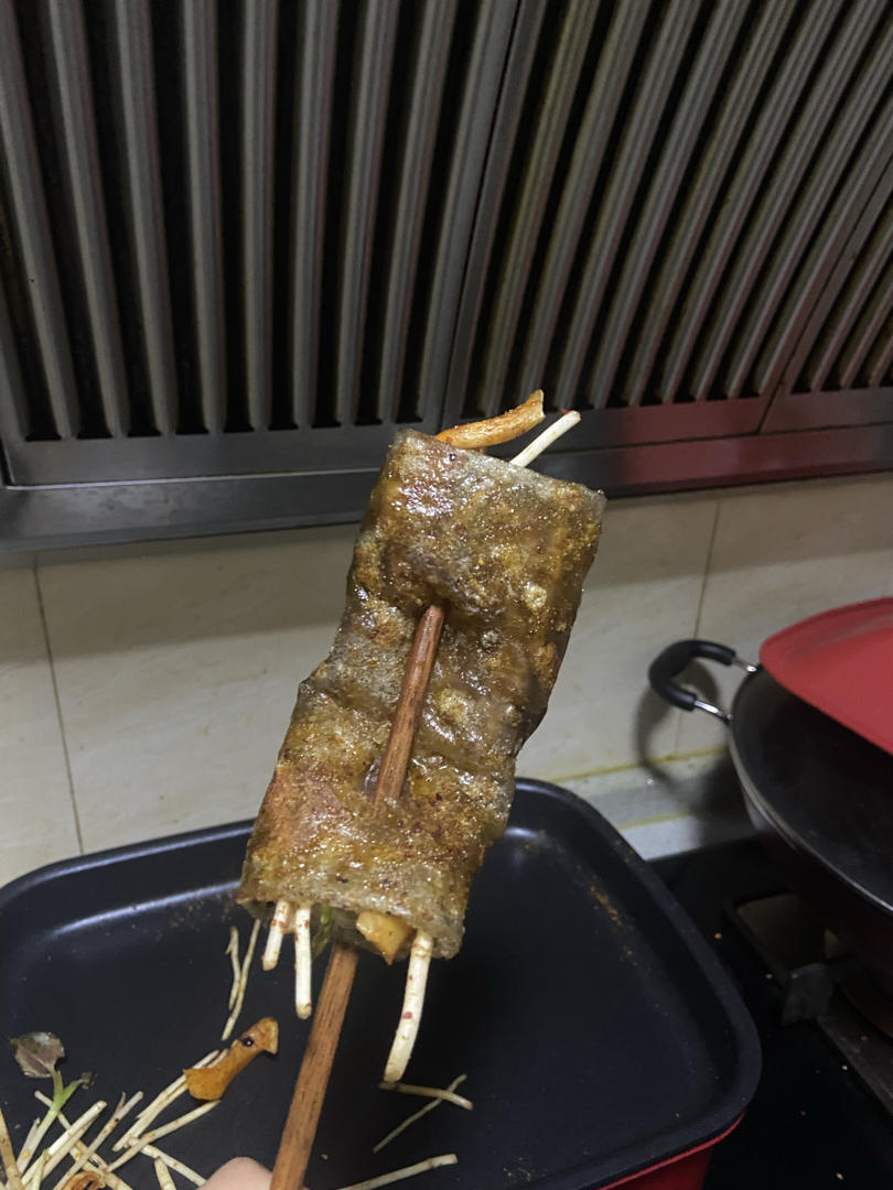 比肉还好吃的重庆烧烤苕皮（平底锅简易版  ）