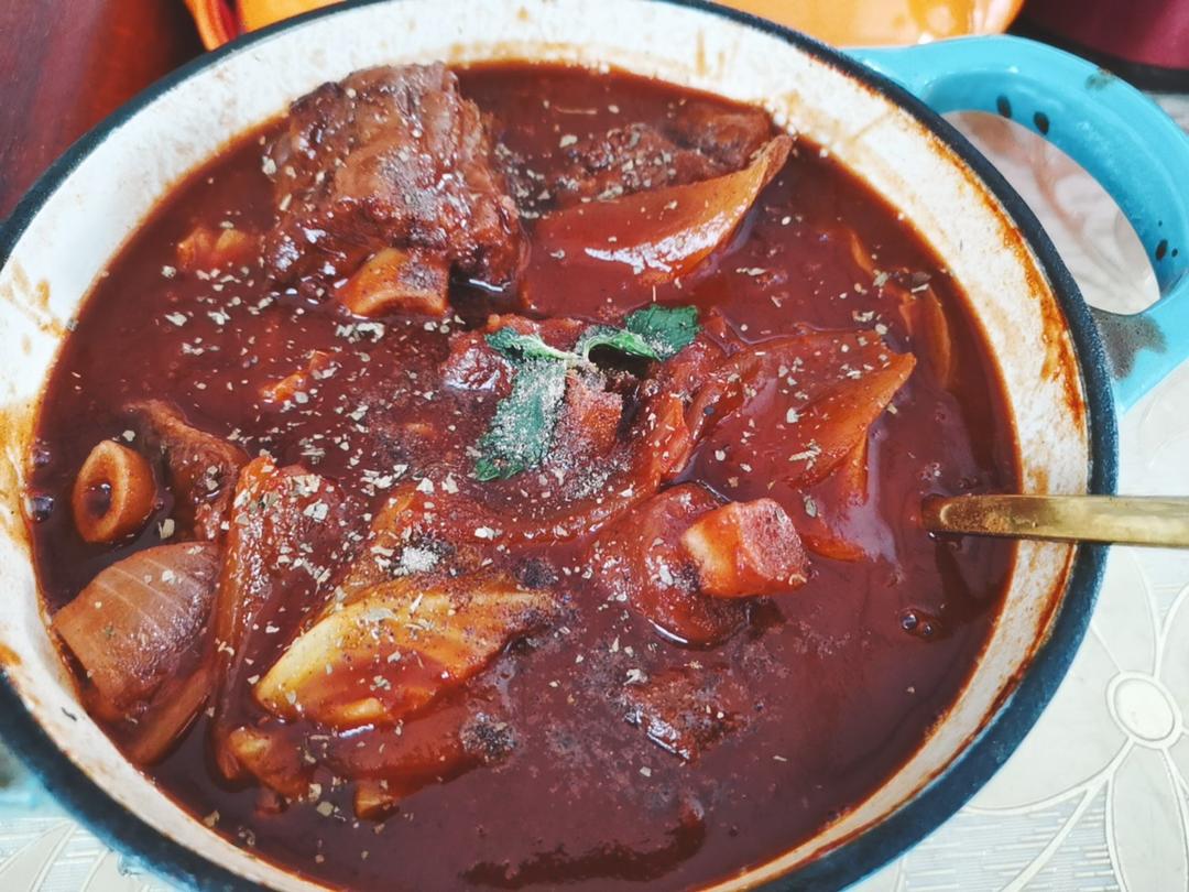 番茄牛筋锅【曼达小馆】2017年夜饭