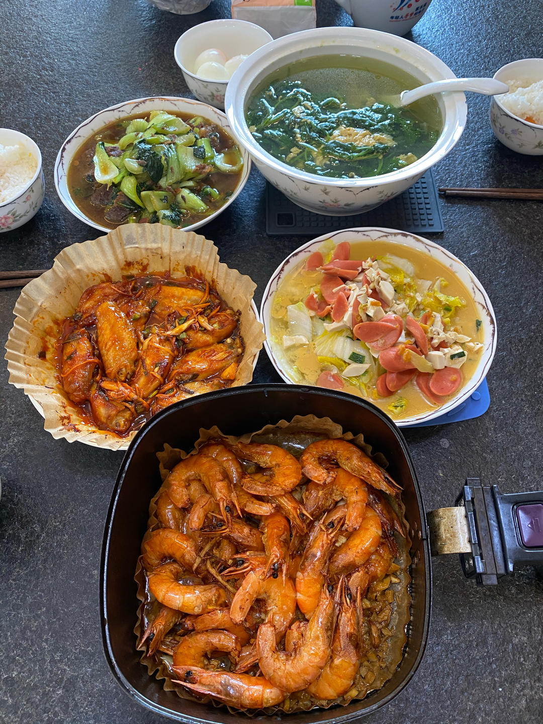 蒜蓉大虾 空气炸锅版