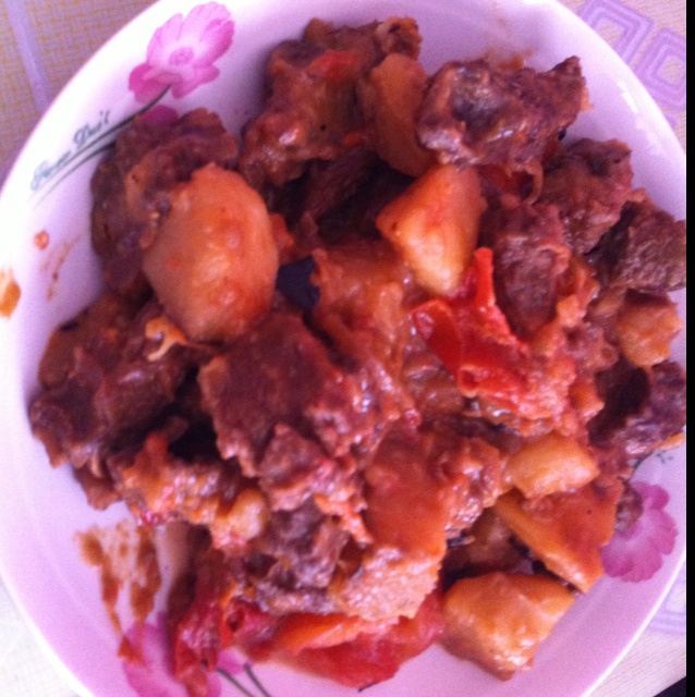西红柿土豆炖牛肉