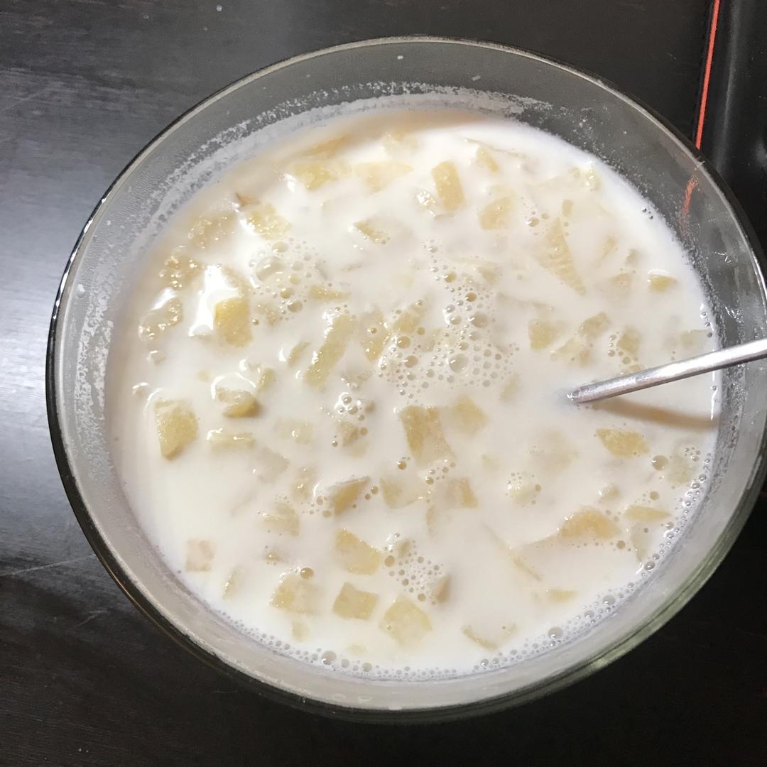 苹果炖牛奶