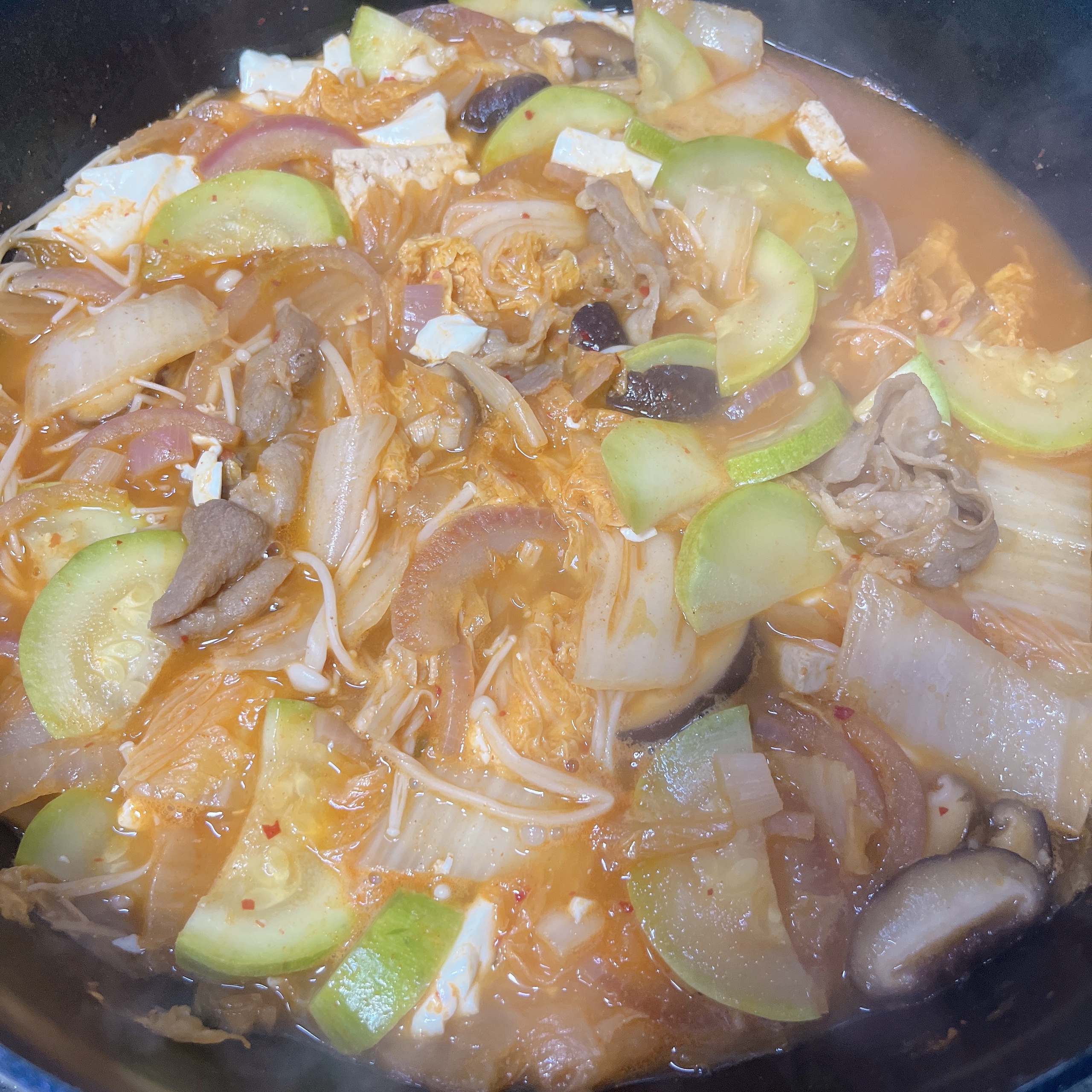 快手韩式泡菜汤的做法