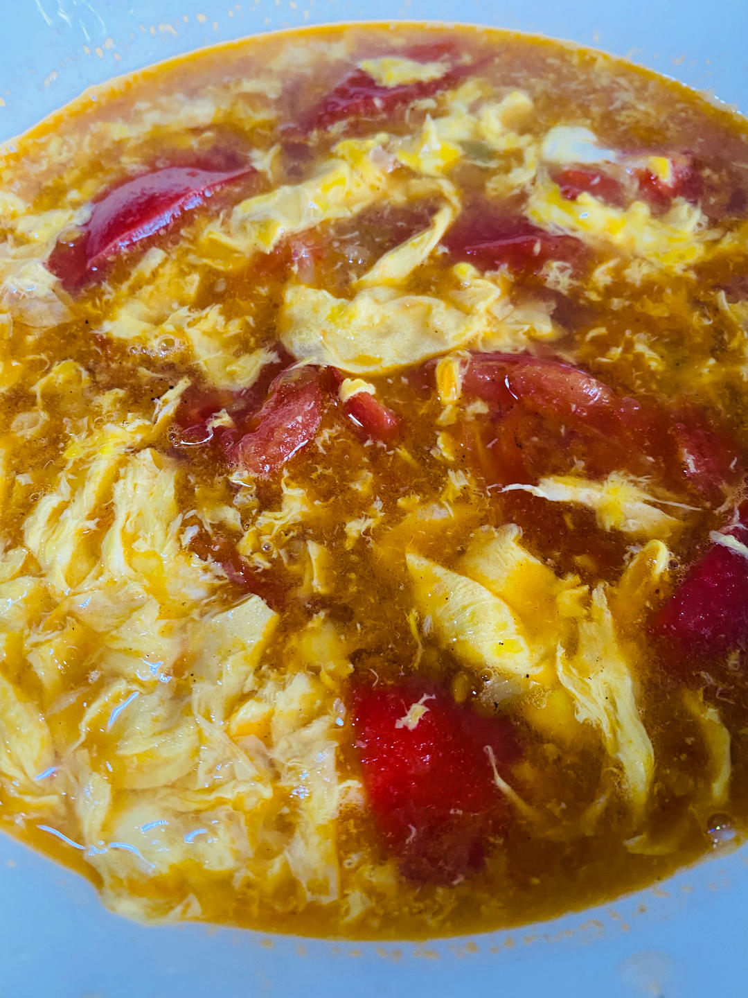 超浓郁的西红柿鸡蛋汤