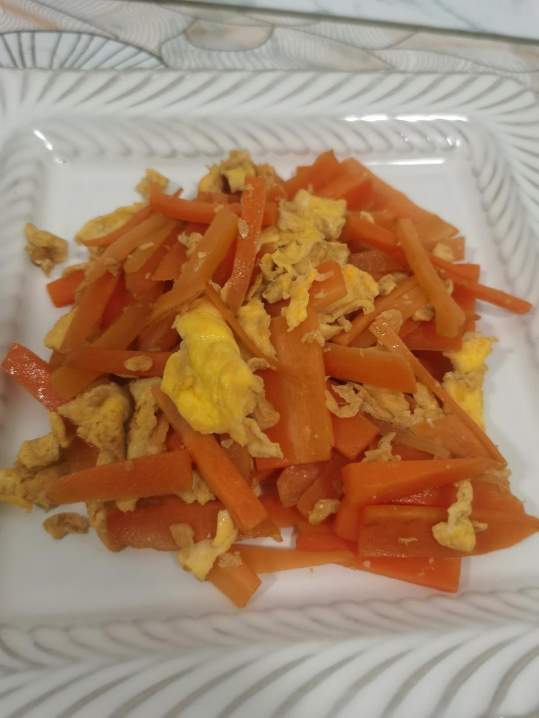 胡萝卜炒鸡蛋