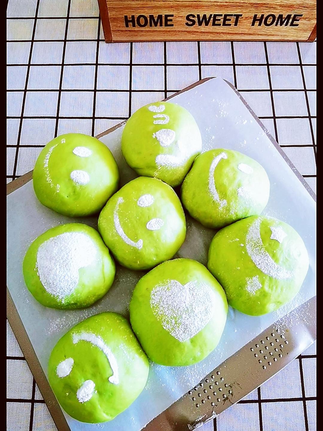 抹茶红豆软面包