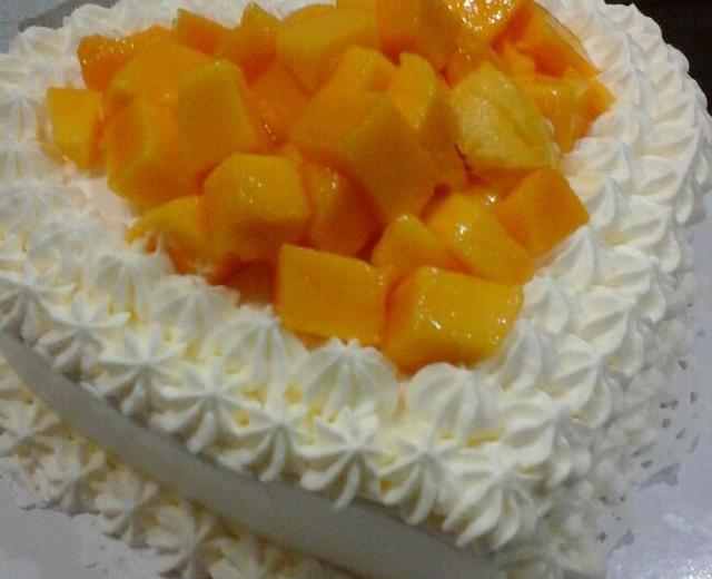 心形芒果奶油蛋糕的做法