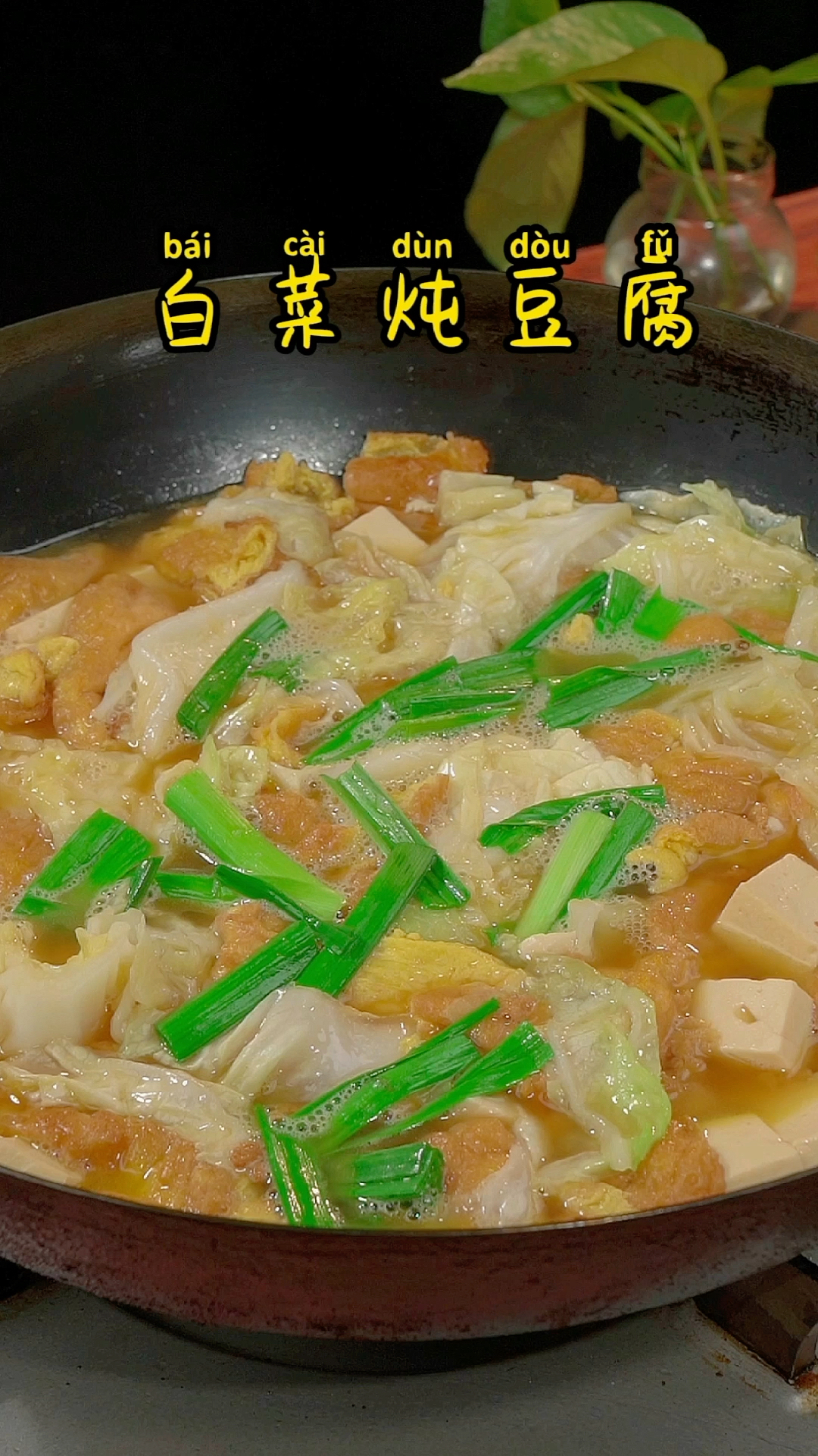 鸡蛋白菜炖豆腐