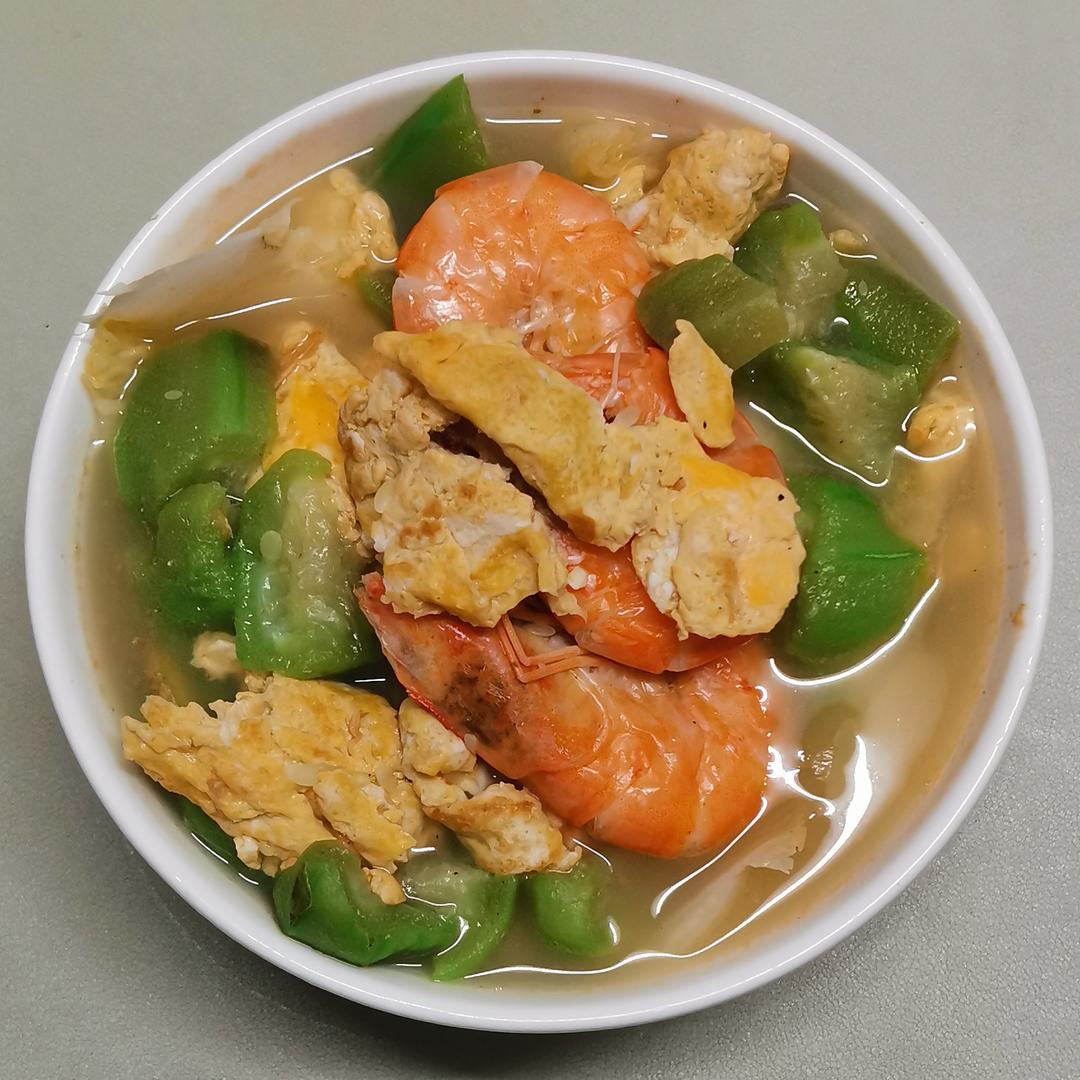 鲜虾丝瓜汤