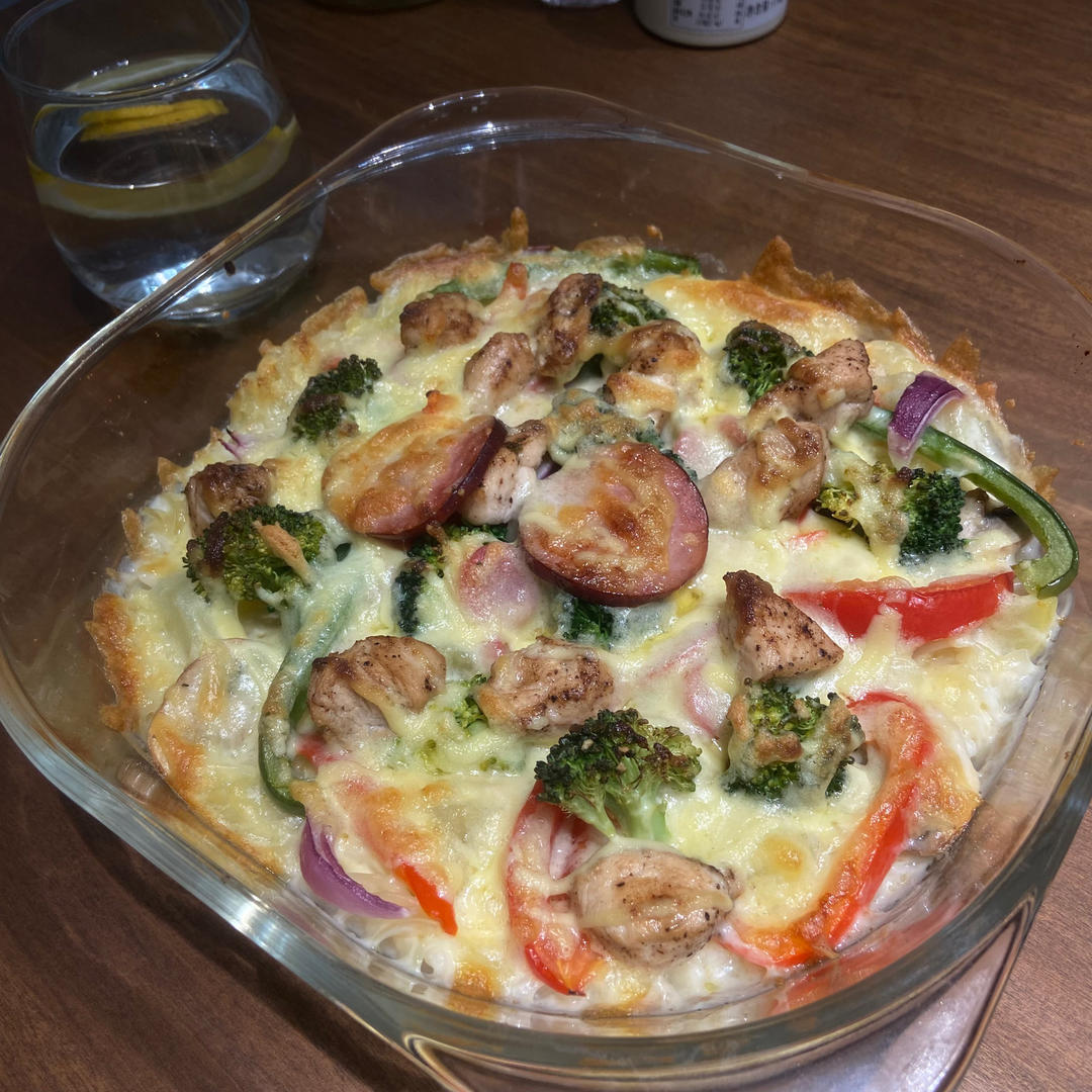 三文鱼奶油炖菜+芝士焗饭【曼食慢语】