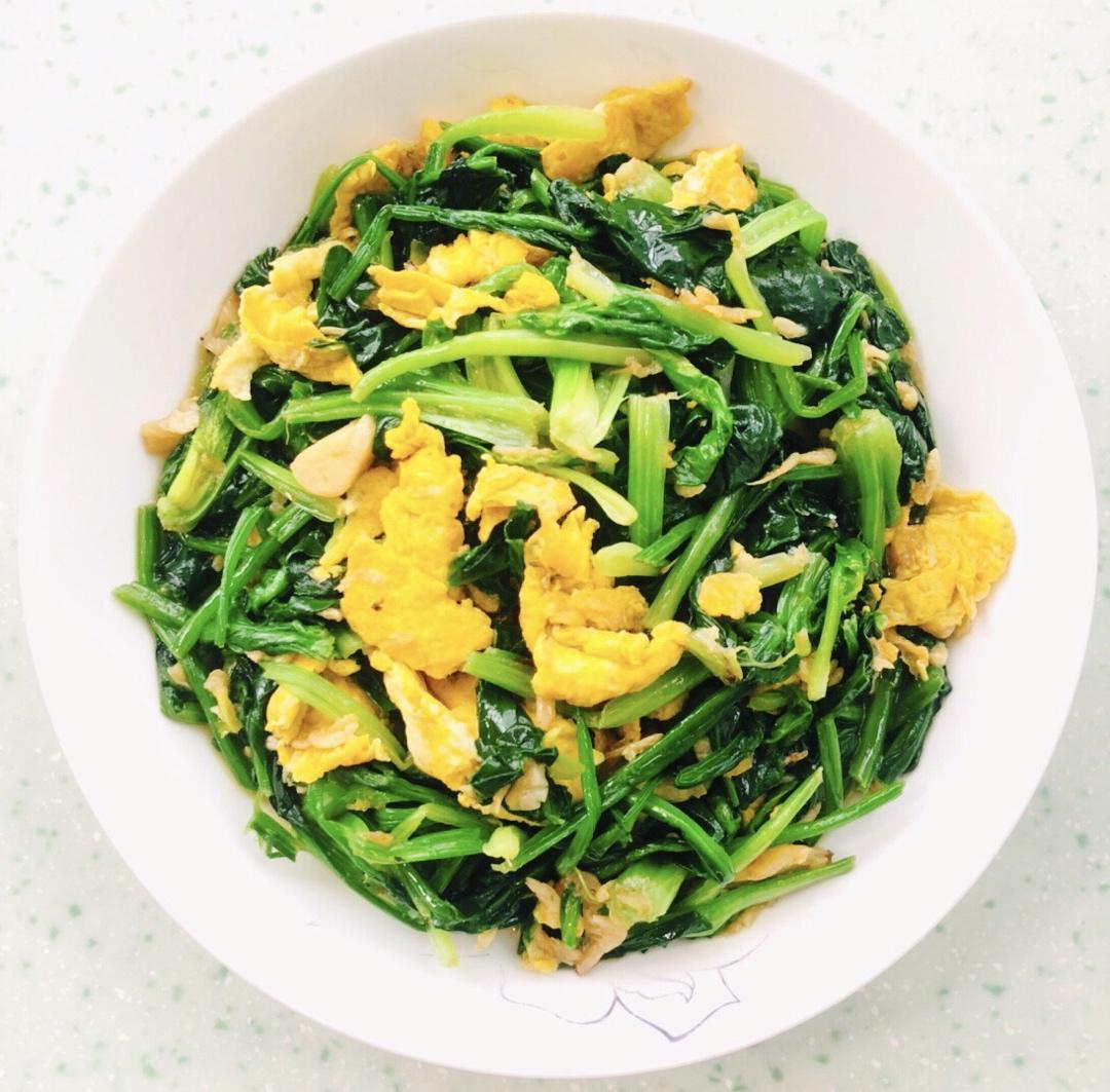 虾皮菠菜炒鸡蛋