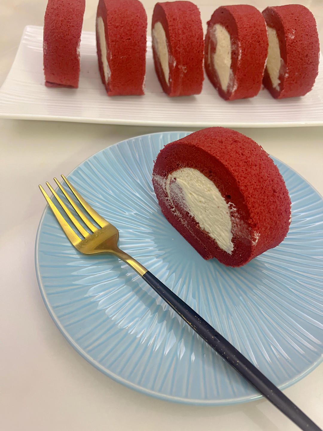 红丝绒蛋糕卷（超详细）