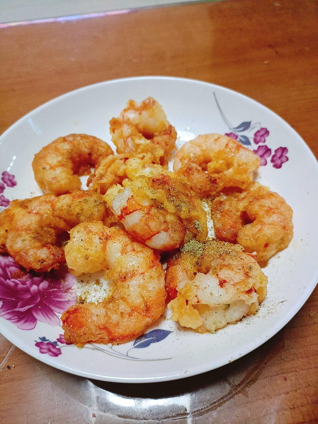 🔥吮指椒盐虾仁，完全不需要厨艺‼️