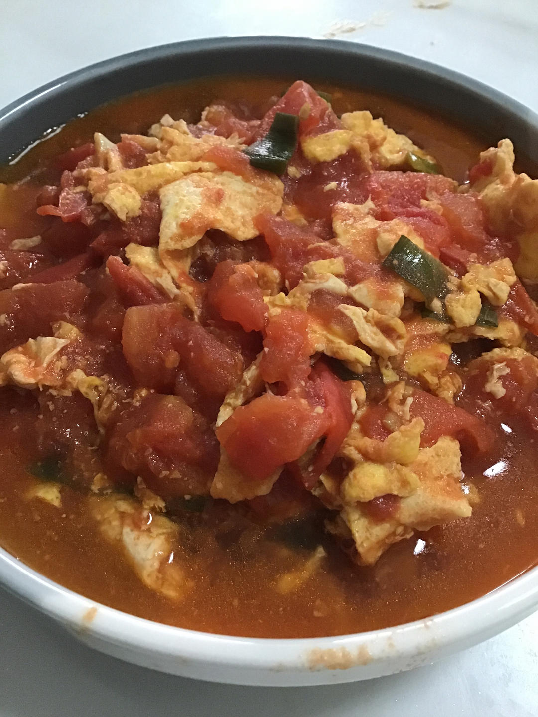 番茄炒鸡蛋（超浓的番茄味）