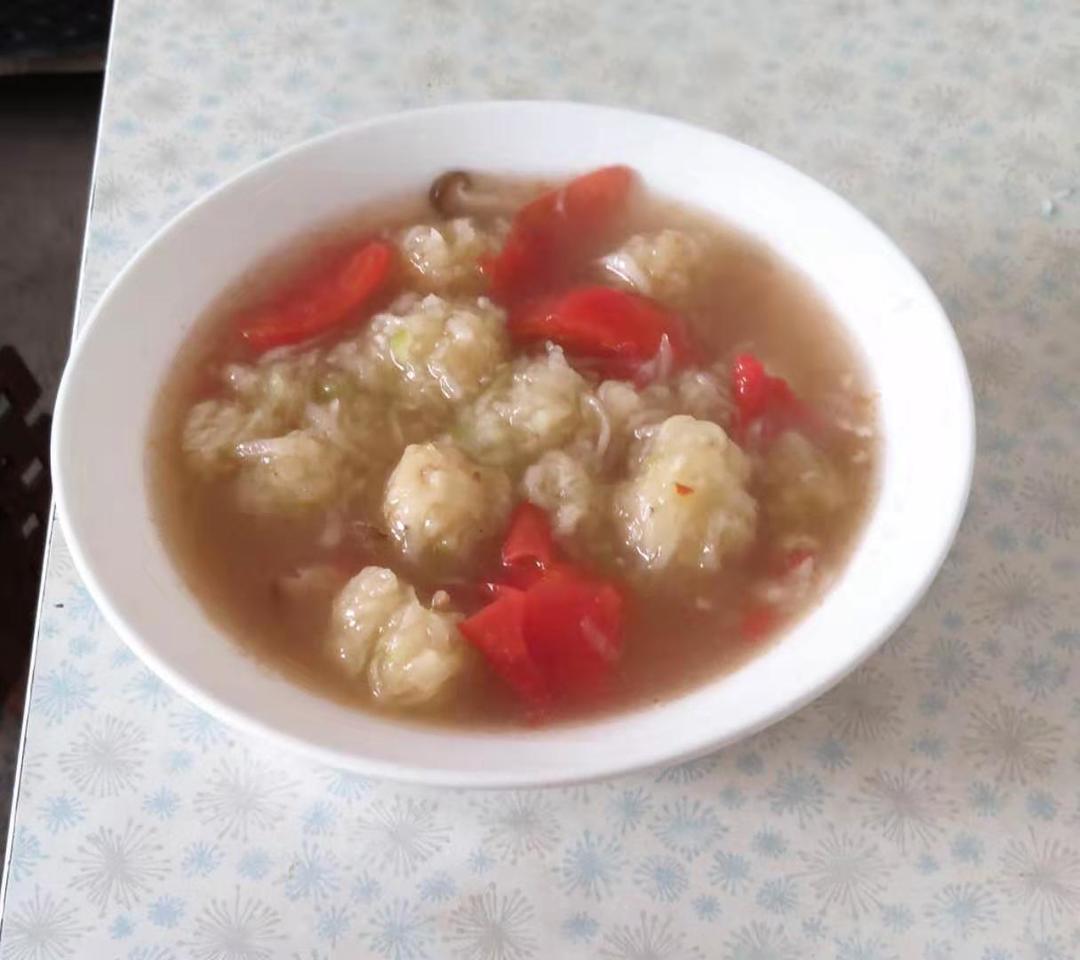 白萝卜丸子汤（无油素食）的做法