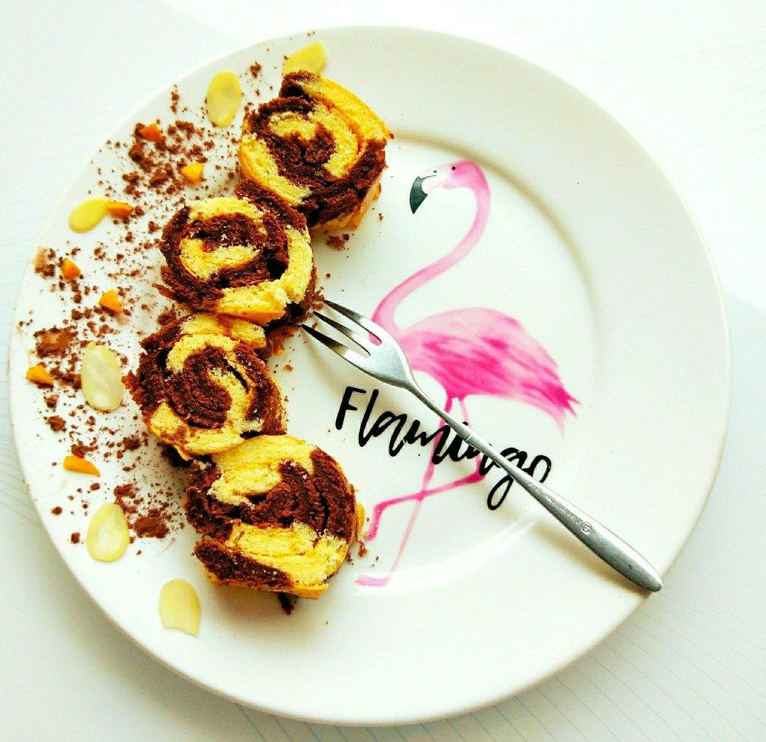 双色可可蛋糕卷