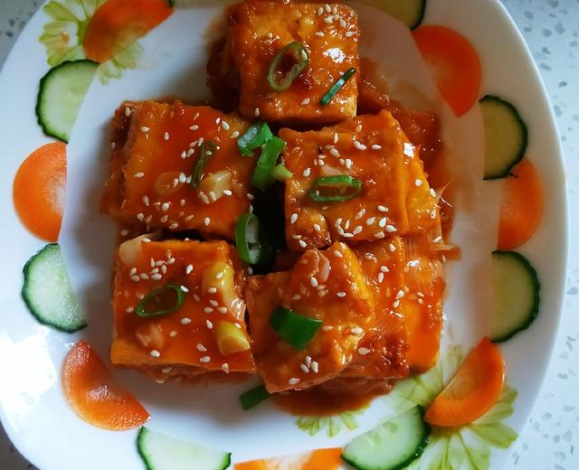 月子餐：鱼香脆皮豆腐