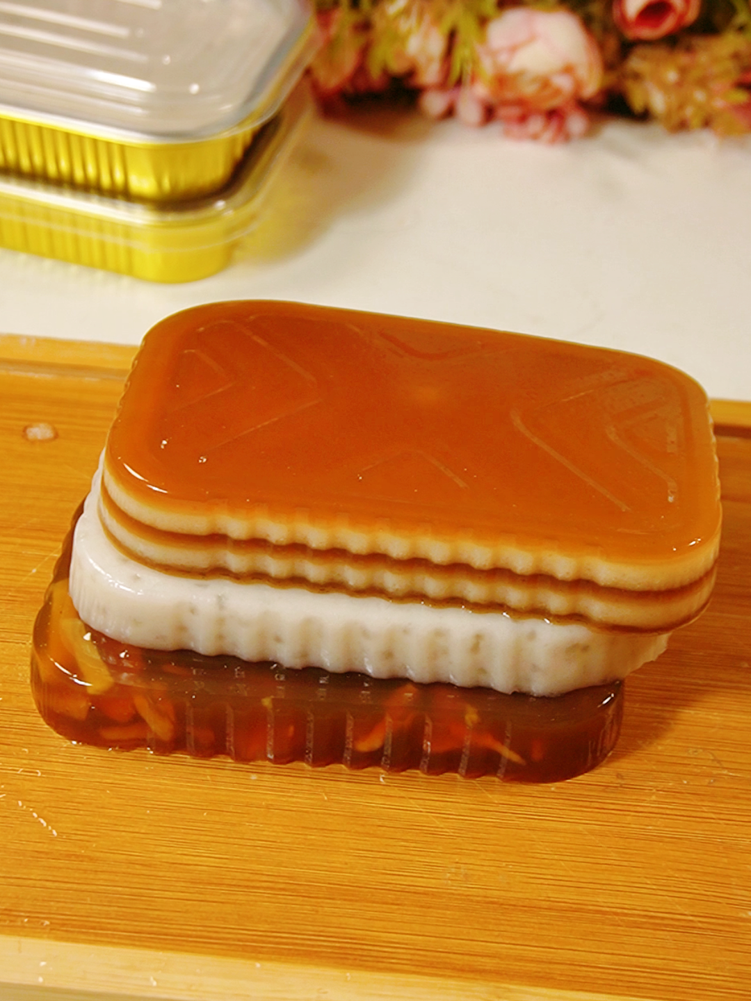 一盒半斤装马蹄粉，一个配方一次性做3个口味马蹄糕