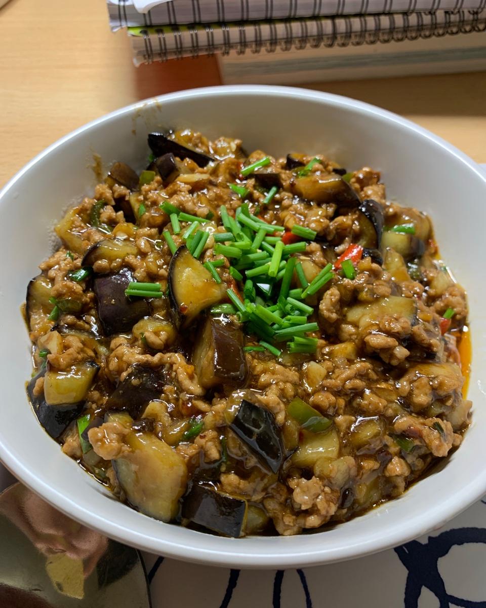 红烧肉沫茄子