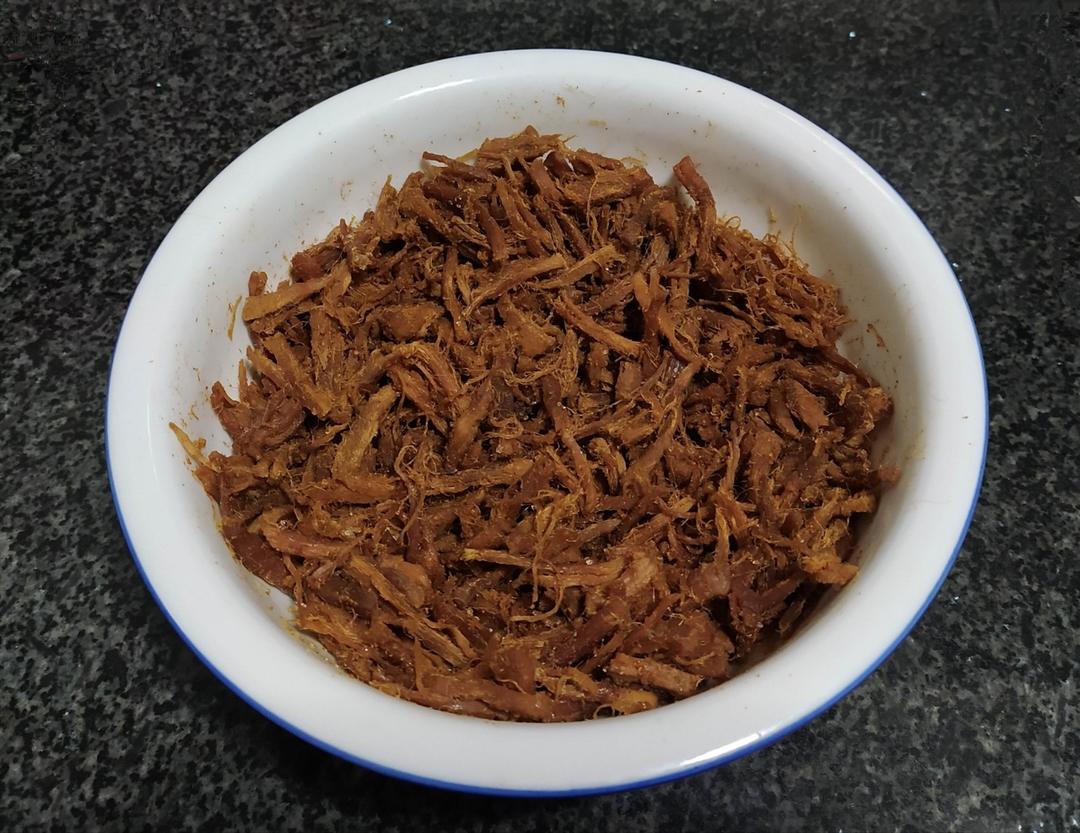 [自制零食]自制猪肉条肉干(微波炉版)附送肉汤炖蛋和香酥海苔肉松