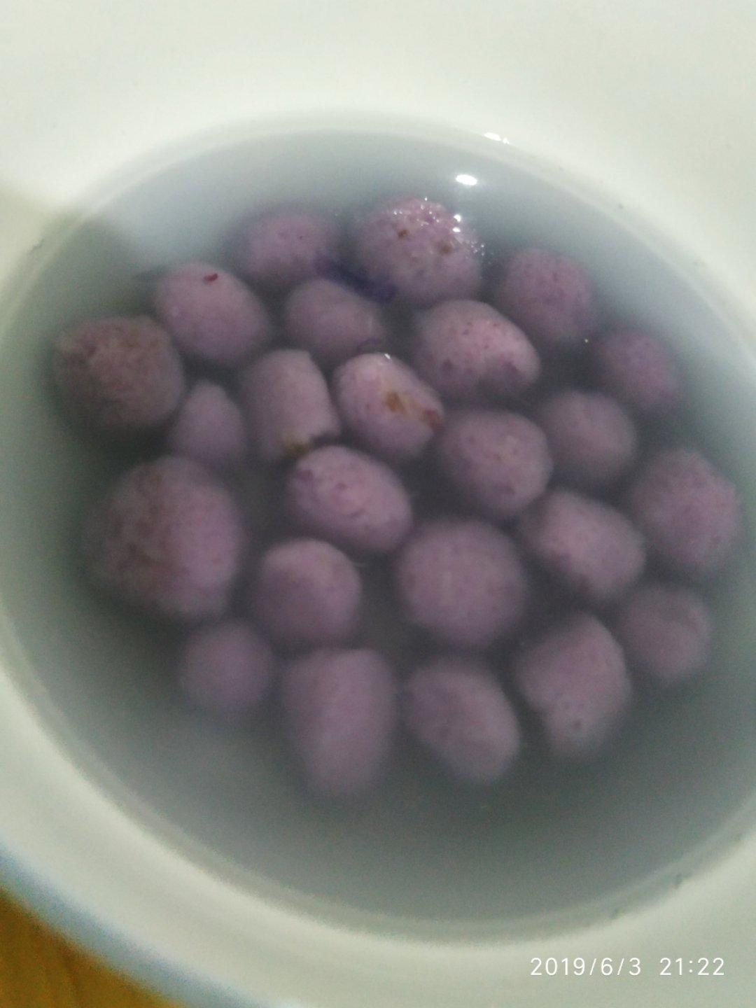 紫薯汤圆（紫薯糯米粉球）