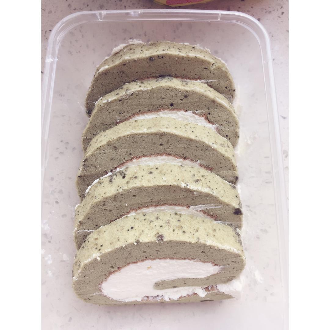 抹茶红豆蛋糕卷