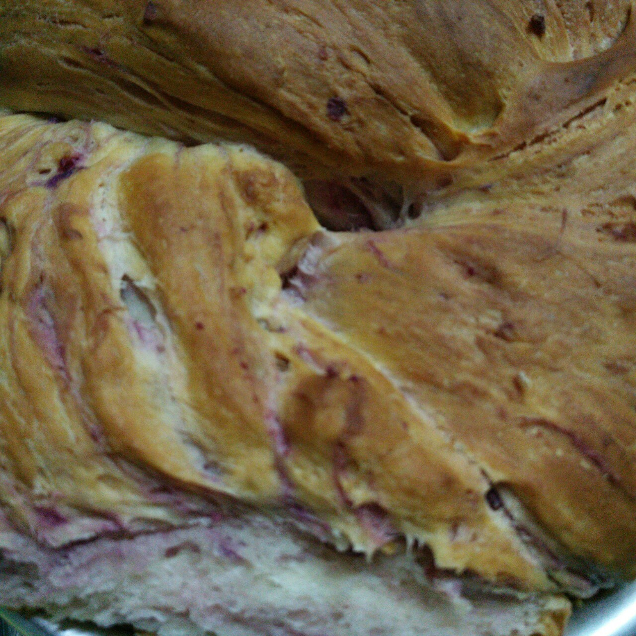 紫薯手撕面包（无需揉出膜）