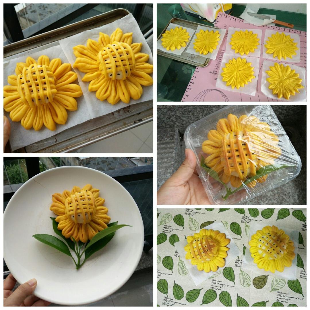 向日葵豆沙面包