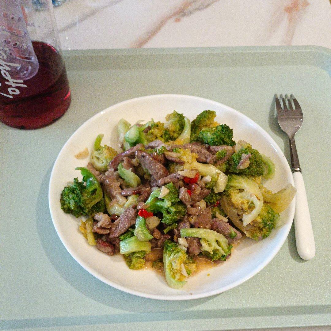 今日菜谱：西兰花炒肉