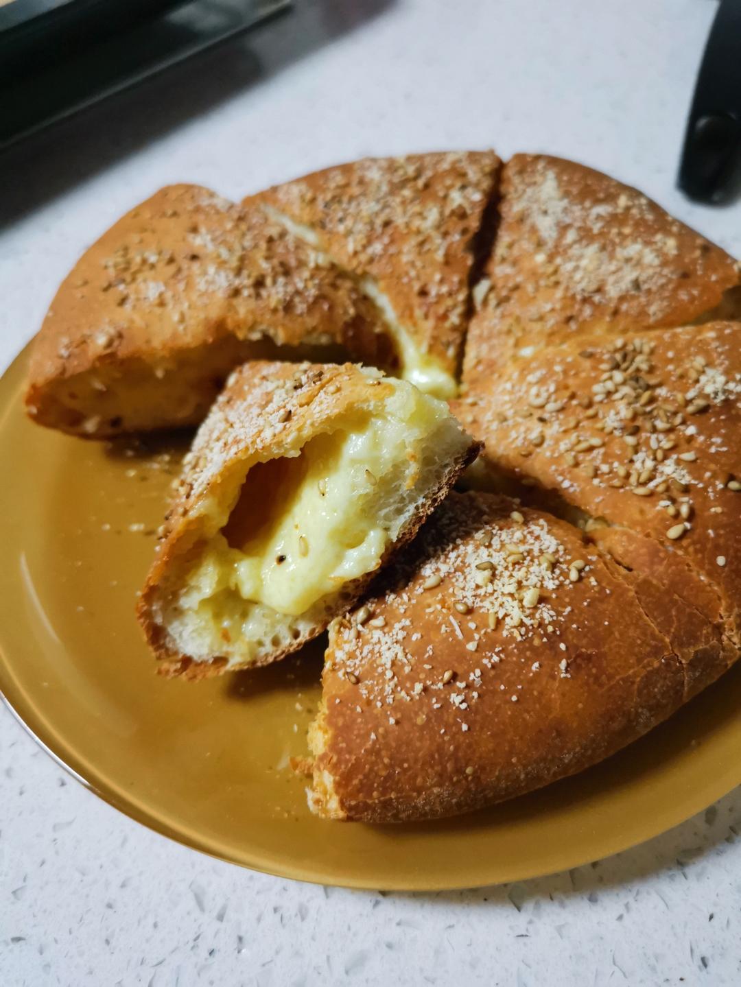 平底锅特色早餐【蒙古奶酪饼】！柔软爆浆会拉丝，超简单！