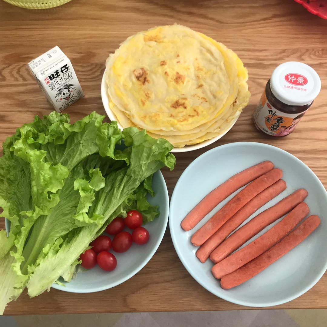 鸡蛋蔬菜卷饼