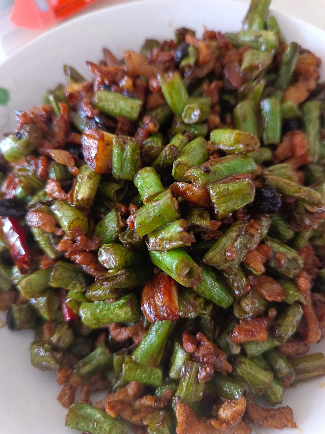 超简单的家常下饭菜猪肉末辣炒豆角