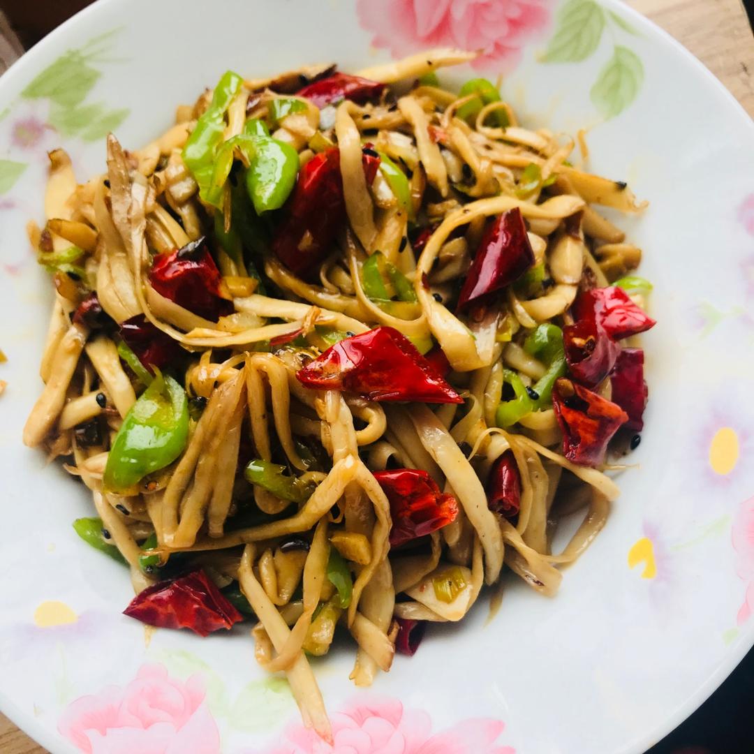 干煸手撕杏鲍菇